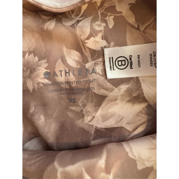 ATHLETA elation printed tight in pink floral Womens Athletic Activewear size XS - Picture 8 of 9